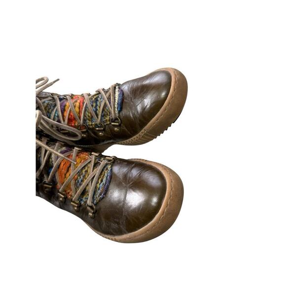 Josef Seibel Maren 06 Side Zip Lace Up Ankle Boot Size 36 Boho Green US 5/5.5 - Picture 8 of 9